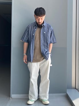 「EU,US CONVERSE（イーユーユーエスコンバース）のアイテム」を使った、えんどうさん（メンズ・165cm）の夏コーディネート