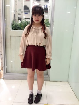 「snidel」｜「アイテム（その他シューズ）」を使った、Mokaさん（レディース・156cm）の冬コーディネート