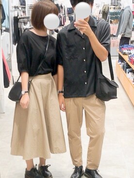 「H&M（エイチ・アンド・エム）のアイテム（ショルダーバッグ）」を使った、keiさん（メンズ・173cm）の秋コーディネート