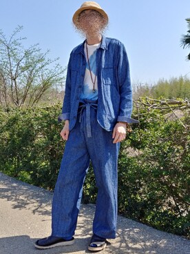 「MARINEDAY（マリンデイ）のアイテム」を使った、あささん（メンズ・170cm）の春コーディネート