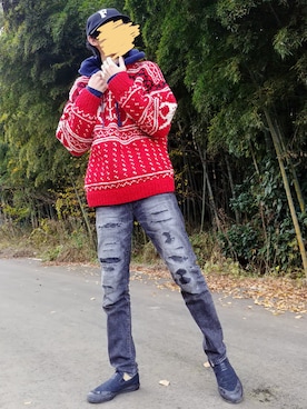 「プルオーバーパーカー」｜「アイテム（スリッポン）」を使った、あささん（メンズ・170cm）の冬コーディネート