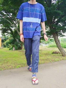 「サンダルソックス」｜あささん（メンズ・170cm）の夏コーディネート