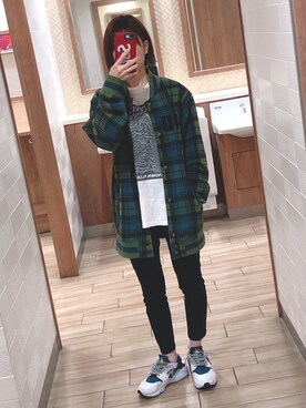 「STUSSY（ステューシー）のアイテム（ブルゾン）」を使った、alphaさん（レディース・163cm）の秋コーディネート