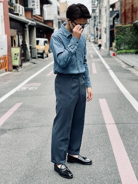 「BLACK SIGN（ブラックサイン）のアイテム」を使った、kyoto_vintage_styleさん（メンズ・172cm）の春コーディネート