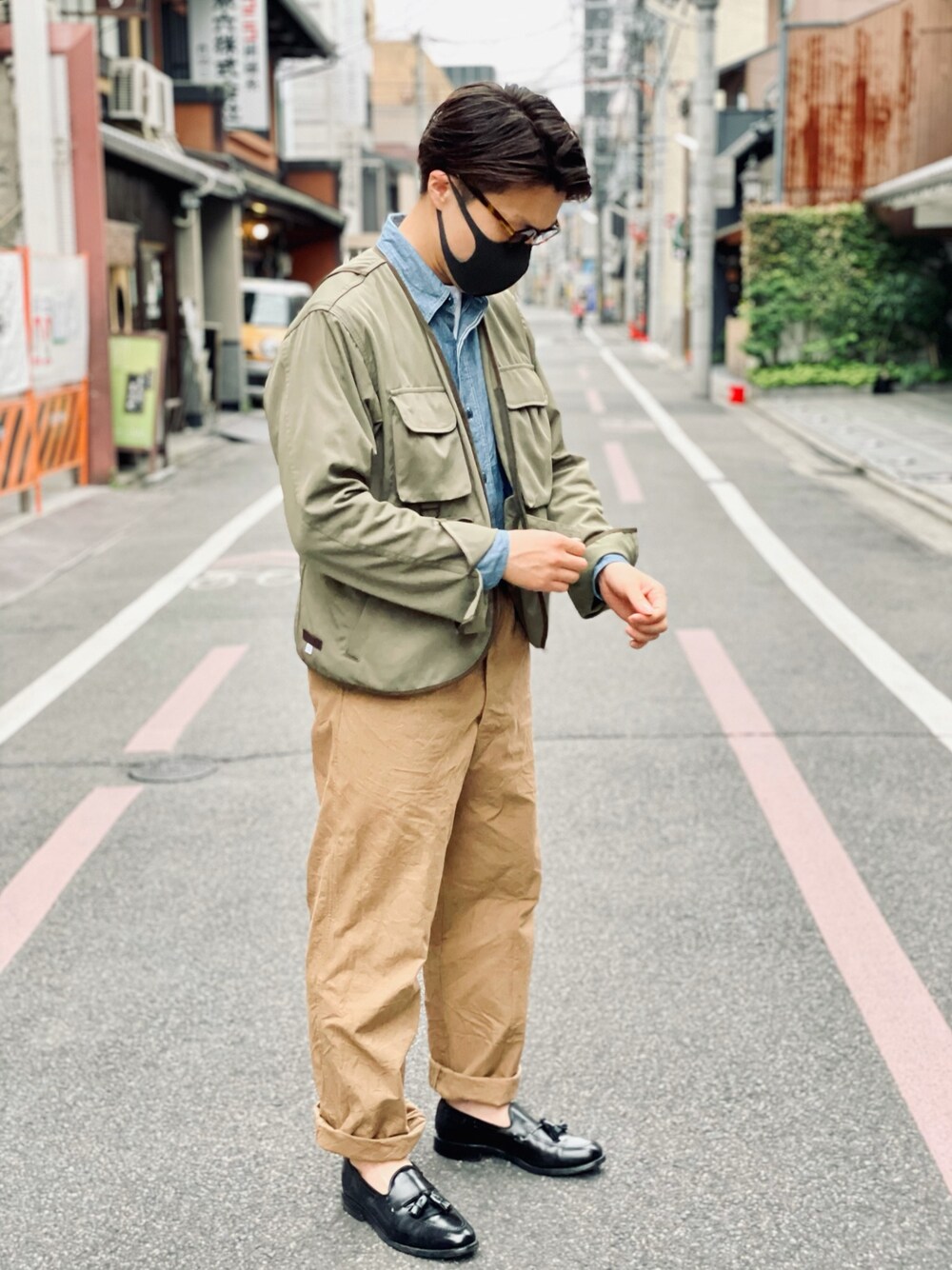 kyoto_vintage_style｜kenneth fieldのナイロンジャケットを使った 