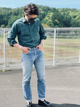 「BIG YANK（ビッグヤンク）のアイテム」を使った、kyoto_vintage_styleさん（メンズ・172cm）の春コーディネート