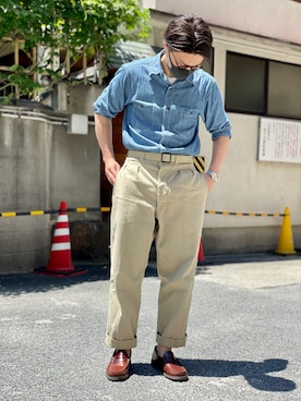 「BLACK SIGN（ブラックサイン）のアイテム」を使った、kyoto_vintage_styleさん（メンズ・172cm）の春コーディネート