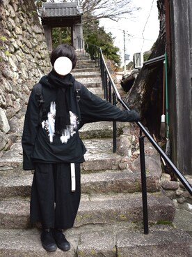 「CABANE de ZUCCa（カバンドズッカ）のアイテム（スニーカー）」を使った、ゆうさん（メンズ・166cm）の冬コーディネート