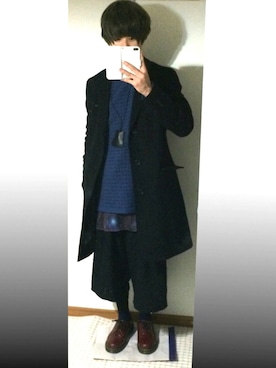 「Dr. Martens（ドクターマーチン）のDr.Martens (ドクターマーチン)/1461 3EYE GIBSON SHOES（その他シューズ）」を使った、ゆうさん（メンズ・166cm）の冬コーディネート