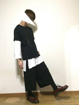 「Dr. Martens（ドクターマーチン）のDr.Martens (ドクターマーチン)/1461 3EYE GIBSON SHOES（その他シューズ）」を使った、ゆうさん（メンズ・166cm）の秋コーディネート