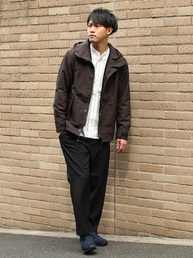 「アイテム（マウンテンパーカー）」を使った、高田さん（メンズ・182cm）の秋コーディネート