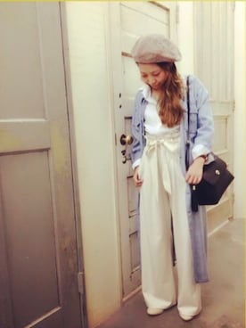 「アイテム（シャツワンピース）」を使った、タゾエさん（レディース・156cm・20代）の冬コーディネート