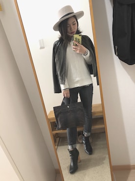 「SHEL’TTER（シェルター）のアイテム（帽子）」を使った、miyukiさん（レディース・149cm）の秋コーディネート