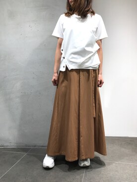 「Yasutoshi Ezumi（ヤストシエズミ）のアイテム」を使った、naoco37さん（レディース・155cm）の夏コーディネート
