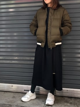 「Munich（ミューニック）のアイテム（ダウンジャケット/コート）」を使った、naoco37さん（レディース・155cm）の冬コーディネート