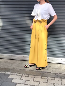 「EZUMi（エズミ）のアイテム（その他パンツ）」を使った、naoco37さん（レディース・155cm）の夏コーディネート