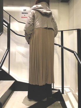 「B'2nd（ビーセカンド）のアイテム（モッズコート）」を使った、naoco37さん（レディース・155cm）の冬コーディネート