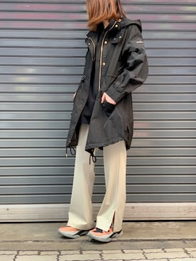 「TATRAS（タトラス）のアイテム（モッズコート）」を使った、naoco37さん（レディース・155cm）の冬コーディネート