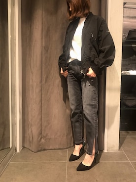 「タトラス」｜「アイテム（ブルゾン）」を使った、naoco37さん（レディース・155cm）の春コーディネート