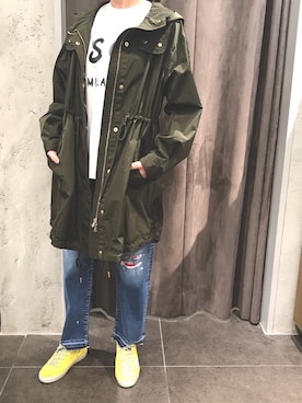 「TATRAS」｜「アイテム（モッズコート）」を使った、naoco37さん（レディース・155cm）の春コーディネート
