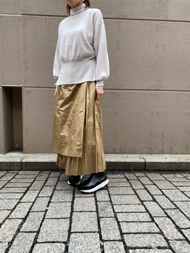 「EARIH（アーリ）のアイテム（スカート）」を使った、naoco37さん（レディース・155cm）の秋コーディネート