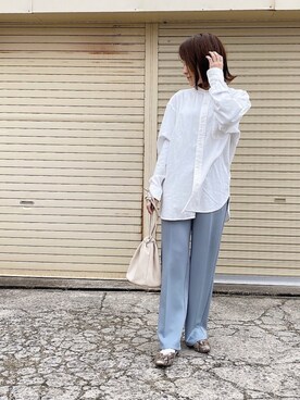 スラックスを使った Gu新作 のレディース人気ファッションコーディネート Wear