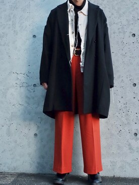 「BASISBROEK（バシスブルック）のアイテム（テーラードジャケット）」を使った、麺さん（メンズ・174cm）の冬コーディネート