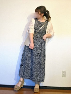 「on the couch（オンザカウチ）のアイテム（サンダル）」を使った、さやかさん（レディース・154cm）の夏コーディネート