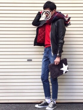 のっちっちさん（メンズ・172cm）の冬コーディネート