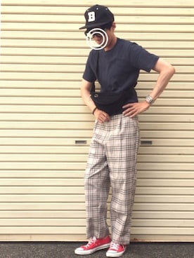 「Crisp（クリスプ）のアイテム（帽子）」を使った、のっちっちさん（メンズ・171cm）の秋コーディネート