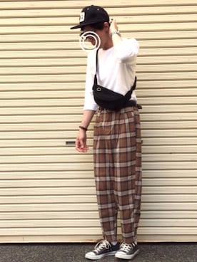 「Crisp（クリスプ）のアイテム（帽子）」を使った、のっちっちさん（メンズ・171cm）の秋コーディネート