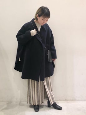 「Tシャツ/カットソー」｜「アイテム（財布/小物）」を使った、SHICHINOさん（レディース・151cm）の秋コーディネート