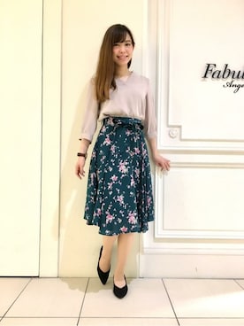 「アイテム（シャツ/ブラウス、イエロー系）」を使った、FabulousAngelaさん（レディース・158cm）の秋コーディネート