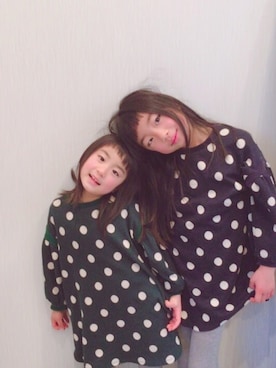 「ROPE' PICNIC（ロペピクニック）のアイテム（ワンピース/ドレス）」を使った、K + H さん（キッズ・120cm）の冬コーディネート