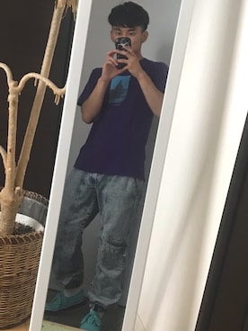 「Gosha Rubchinskiy（ゴーシャラブチンスキー）のアイテム（パンツ）」を使った、R$xxakxさん（メンズ・169cm）の夏コーディネート
