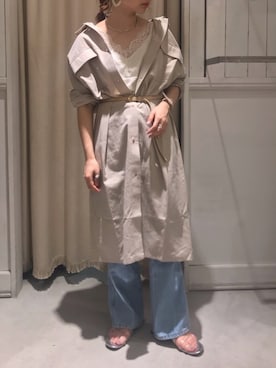 「ミニタリー」｜「アイテム（その他）」を使った、にわちゃんさん（レディース・153cm）の夏コーディネート