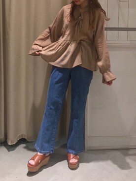 「ぺプラム」｜「アイテム（その他）」を使った、にわちゃんさん（レディース・153cm）の夏コーディネート