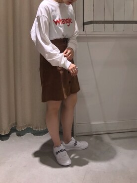 「Wrangler」｜「アイテム（その他）」を使った、にわちゃんさん（レディース・153cm）の秋コーディネート