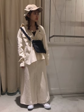「Lee（リー）のアイテム（シャツ/ブラウス）」を使った、にわちゃんさん（レディース・153cm）の秋コーディネート