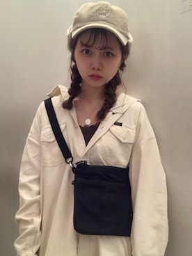 「オフホワイト」｜「アイテム（その他）」を使った、にわちゃんさん（レディース・153cm）の秋コーディネート
