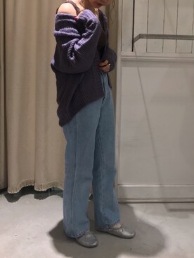 「ケーブルカーディガン」｜「アイテム（その他）」を使った、にわちゃんさん（レディース・153cm）の秋コーディネート