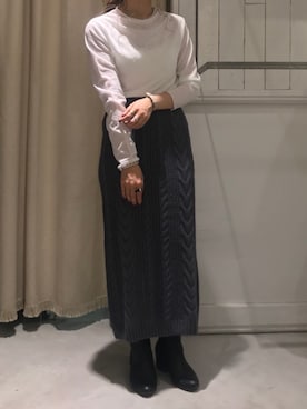 「ハイネックトップス」｜にわちゃんさん（レディース・153cm）の秋コーディネート