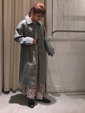 「カラーコート」｜「アイテム（その他）」を使った、にわちゃんさん（レディース・153cm）の秋コーディネート