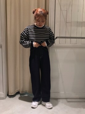 「ボーター」｜「アイテム（その他）」を使った、にわちゃんさん（レディース・153cm）の冬コーディネート