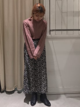 「ワイドシルエット」｜「アイテム（その他）」を使った、にわちゃんさん（レディース・153cm）の冬コーディネート