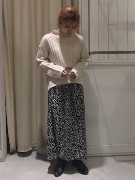 「ワイドシルエット」｜「アイテム（その他）」を使った、にわちゃんさん（レディース・153cm）の冬コーディネート