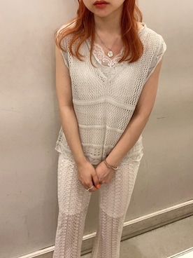 「オフホワイト」｜「アイテム（その他）」を使った、にわちゃんさん（レディース・153cm）の夏コーディネート