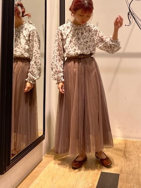 「スタッフセンバツ」｜「アイテム（バレエシューズ）」を使った、にわちゃんさん（レディース・153cm）の夏コーディネート