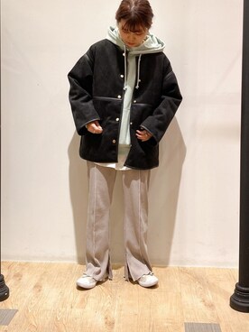 「ELENCARE DUE（エレンカーレデュエ）のアイテム（その他アウター）」を使った、にわちゃんさん（レディース・153cm）の冬コーディネート