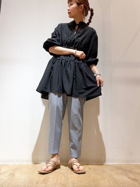 「ティアードブラウス」｜にわちゃんさん（レディース・153cm）の春コーディネート